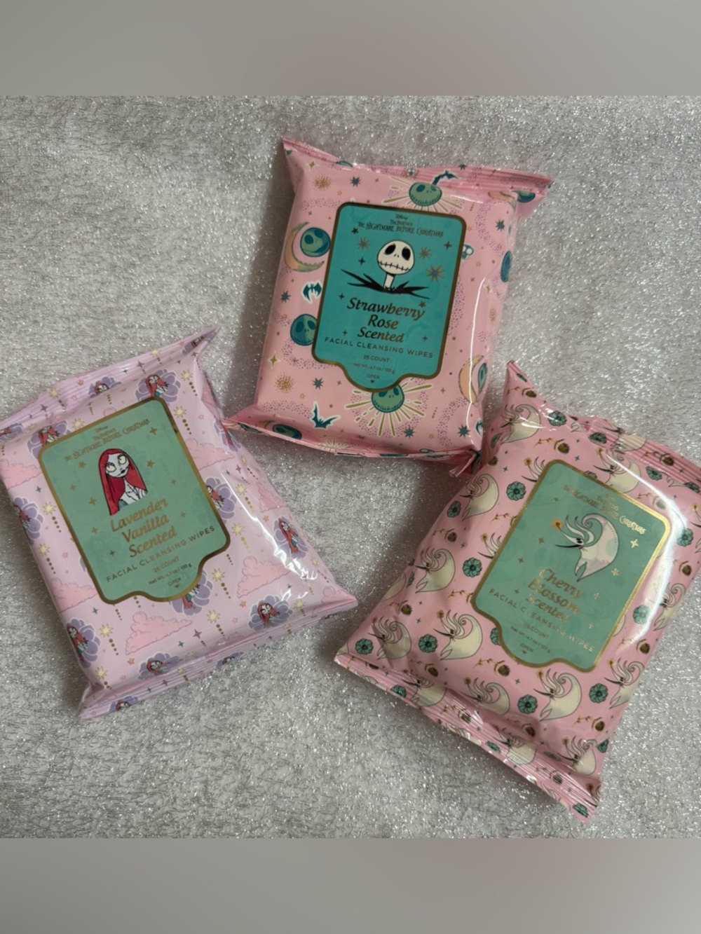 Disney Pink Themed Scented Facial Cleansing Wipes Trio